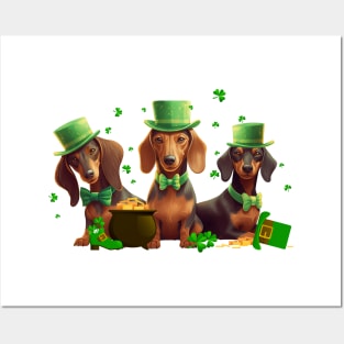 My Dachshund Is My Lucky Charm St Patricks Day Posters and Art